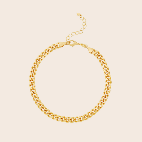 Gold Cuban Anklet 4mm